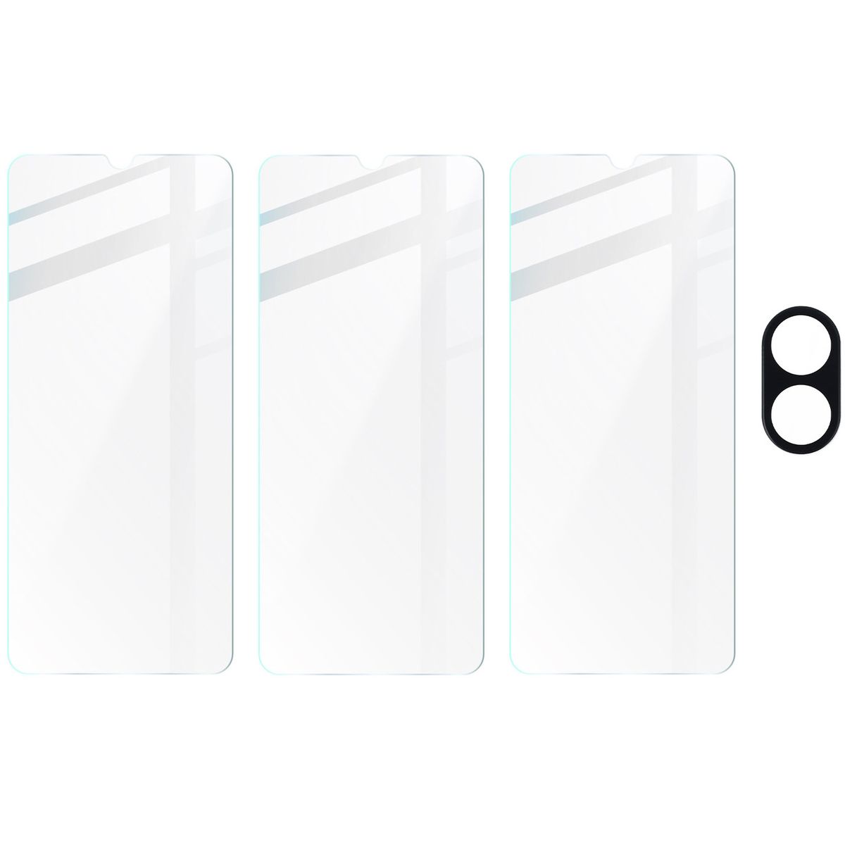 Szkło hartowane Bizon Glass Clear - 3 szt. + obiektyw, Oppo A38 4G